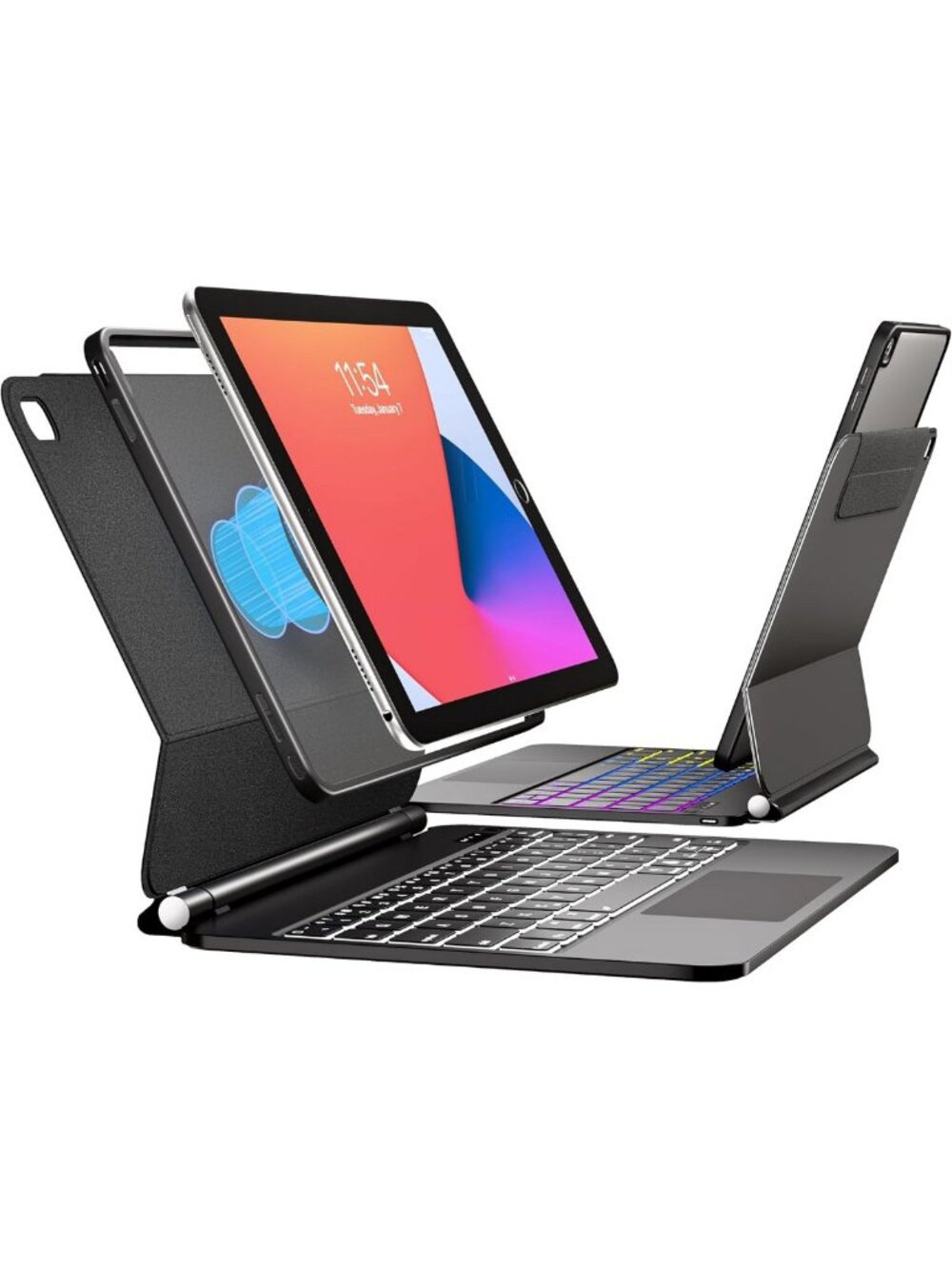 Versatile Keyboard Case for iPad 9th/8th/7th Gen 10.2" - Stylish & Protective